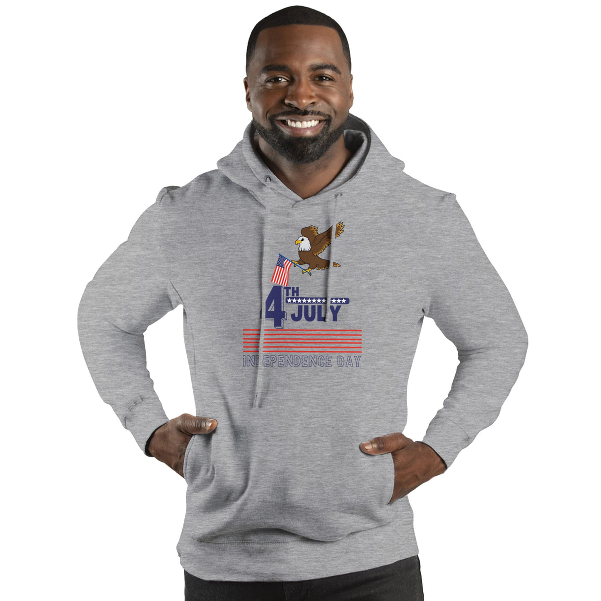 Soaring Eagle - Celebrate Freedom - Oatmeal Heather - Hoodies