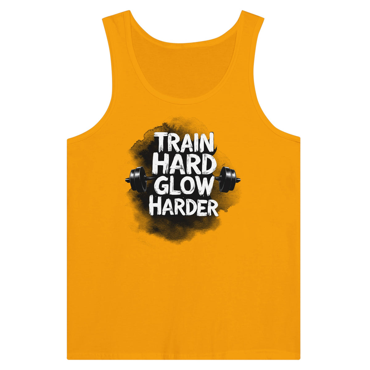 Train Hard Tank Top Gift for Gym Lovers - Gold - Scoop Tank