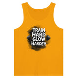 Train Hard Tank Top Gift for Gym Lovers - Gold - Scoop Tank