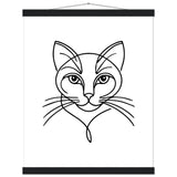 Cat's Gaze - Contemporary Line Art Poster - - Posters With Hanger