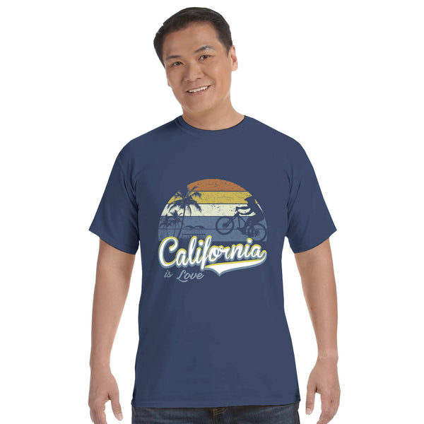 Sunset Cycling in California - china blue - T-shirts