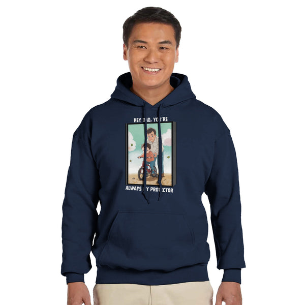 Always My Protector - A Tribute to Fatherhood - Navy - Hoodies