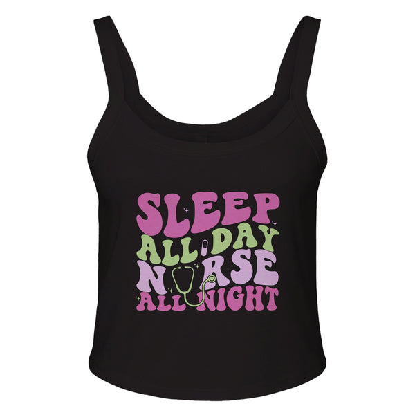 Sleep All Day, Nurse All Night - Comfort in Dedication - solid blk blend - Print Material