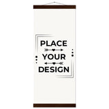 Elevate Your Space - Customizable Premium Matte Paper Poster with Hanger - 25x60 cm 10x24″ Dark wood wall hanger - Wooden Framed Posters