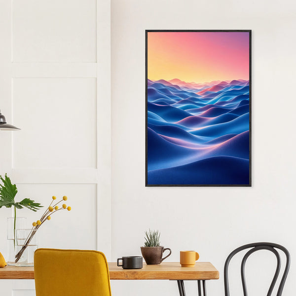 Dream in Color – Framed Abstract Horizon - Black frame - Wooden Framed Posters