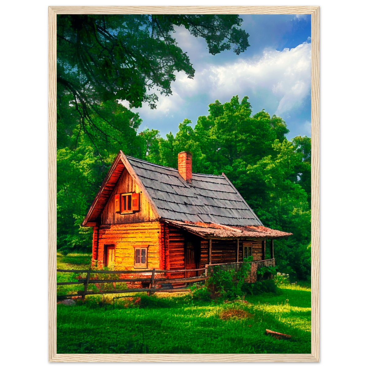 Peaceful Getaway - Framed Poster for Your Home - 45x60 cm 18x24″ Wood frame - Framed Posters