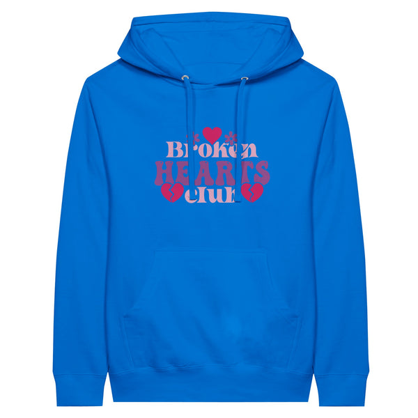 Broken Hearts Club Premium Unisex Pullover Hoodie - Royal - Pullover Hoodies