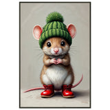 Tiny Charm - A Mouse in Boots Wall Art - - Framed Posters