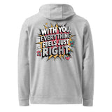 Feel Just Right Together - Stylish Boyfriend Fleece Hoodie - - Hoodies