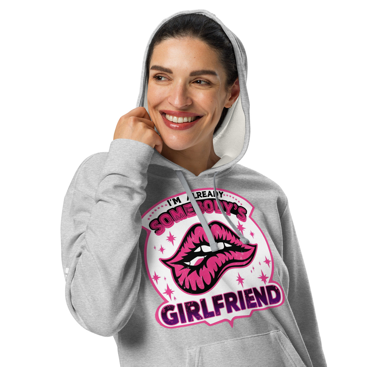 Already Taken - Bold Girlfriend Hoodie - Grey Heather - Hoodies