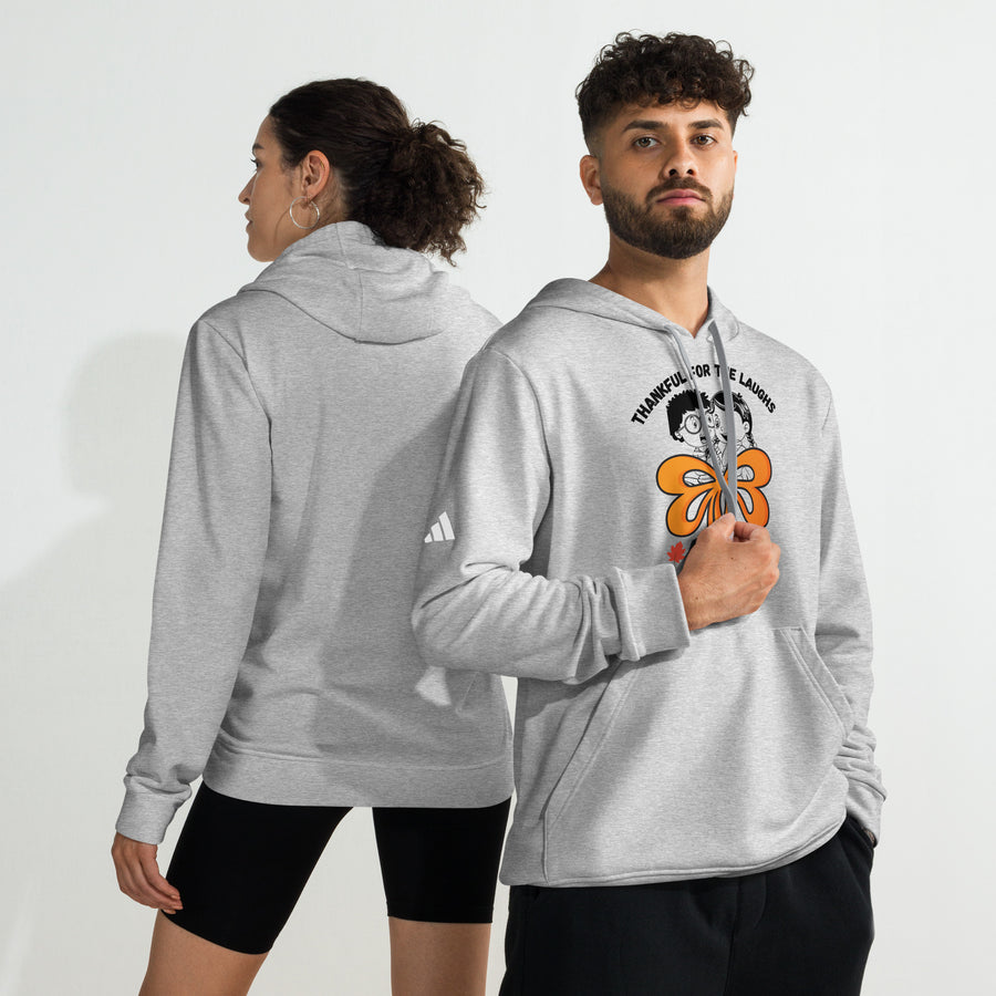 Thankful Laughs – Adidas Fleece Hoodie Gift - Grey Heather - Hoodies