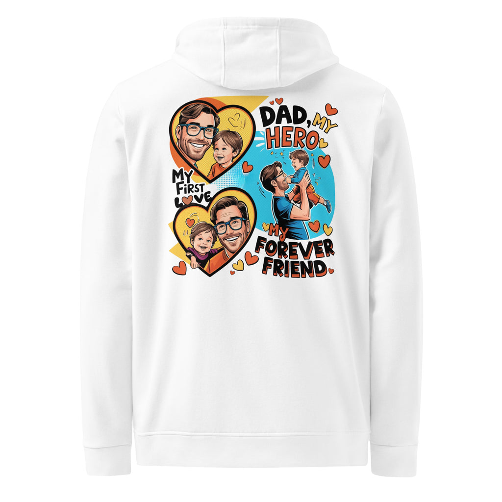 My First Hero - Celebrate Dad with Style - White - Hoodies