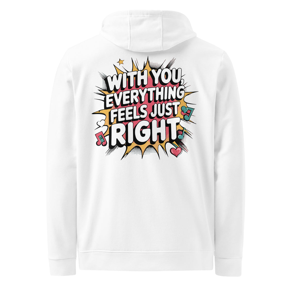 Feel Just Right Together - Stylish Boyfriend Fleece Hoodie - - Hoodies