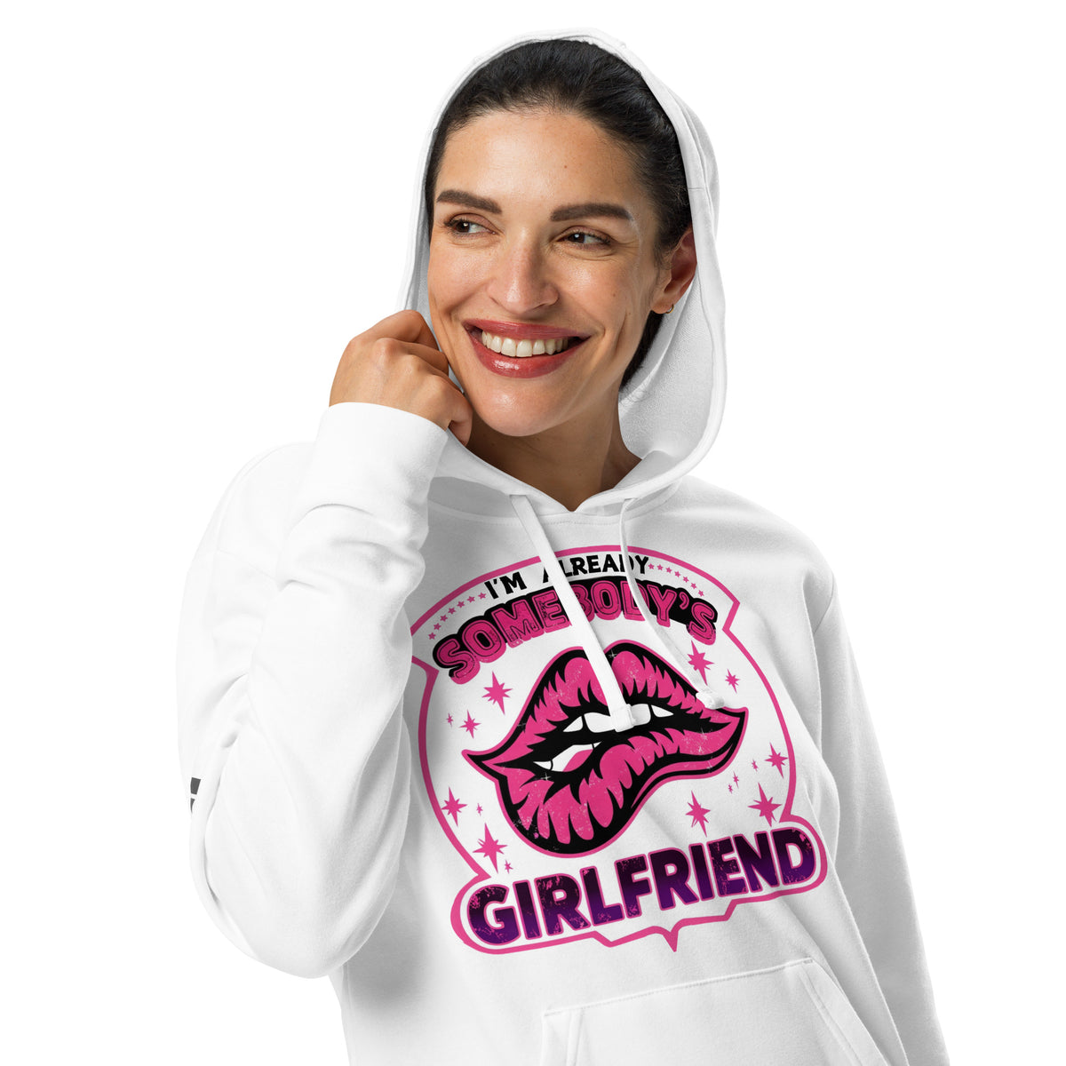 Already Taken - Bold Girlfriend Hoodie - White - Hoodies