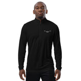 Pulse of Affection - Romantic Quarter Zip Pullover - Black - Sweatshirts