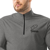 Forever Together - Heartfelt Quarter Zip Pullover - Black Heather -