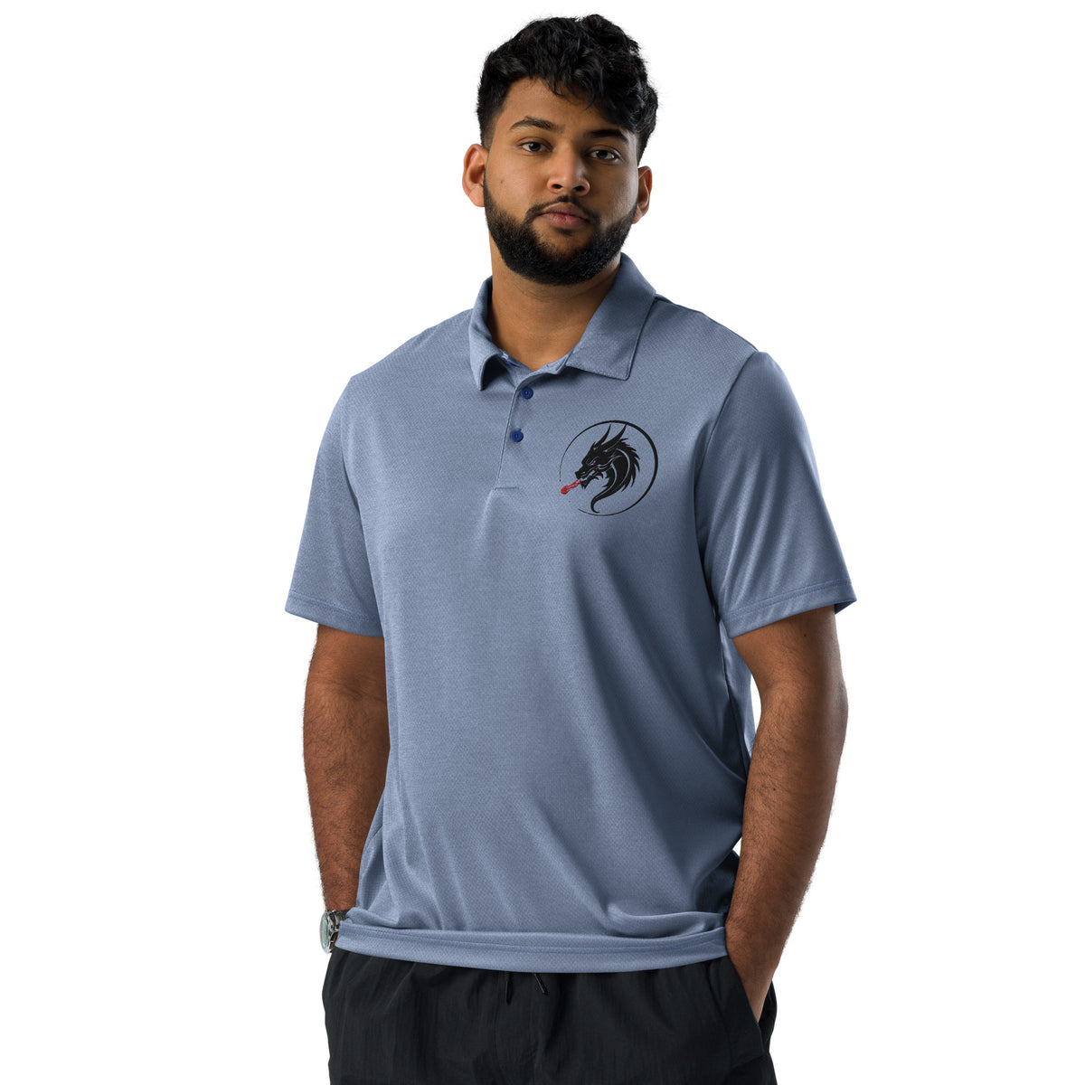 Dragon's Fury - Fierce & Fiery Polo - Collegiate Royal Melange - Polo Shirts