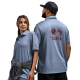 Luck on Your Sleeve - Dice Themed Polo - Collegiate Royal Melange - Polo Shirts