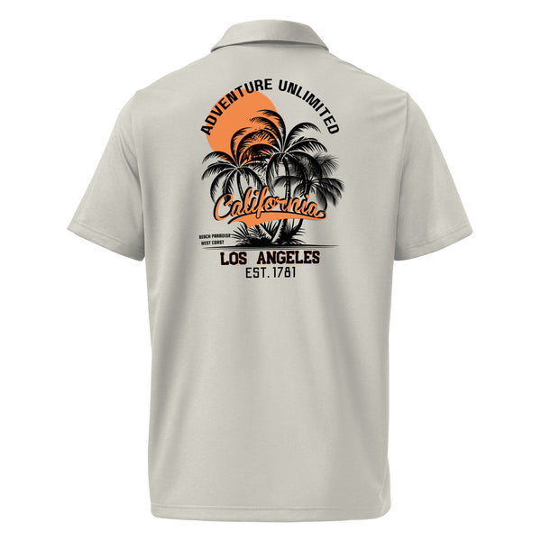 California Adventure - Tropical Vibes Polo - Grey One Heather - Polo Shirts