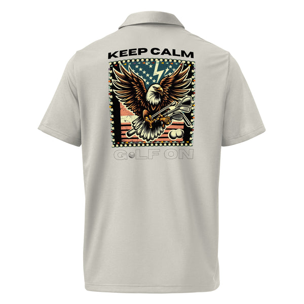 Patriotic Golf Eagle - Keep Calm and Golf On Polo - - Polo Shirts