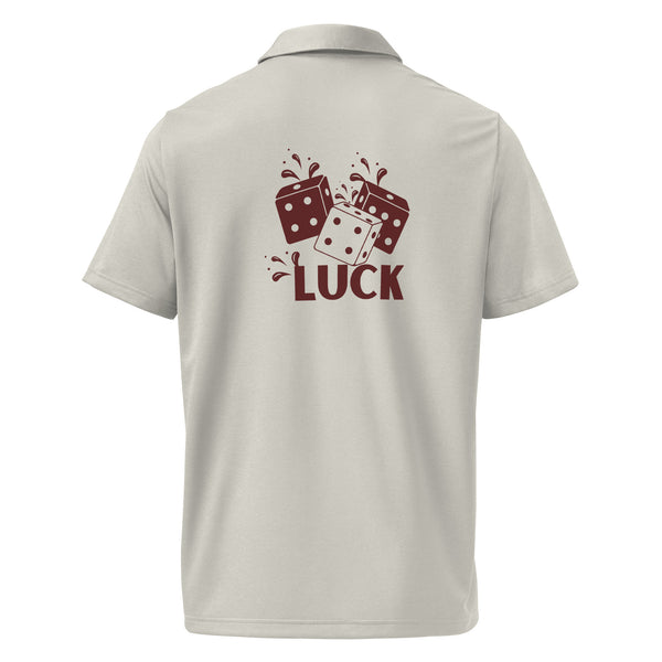 Luck on Your Sleeve - Dice Themed Polo - - Polo Shirts