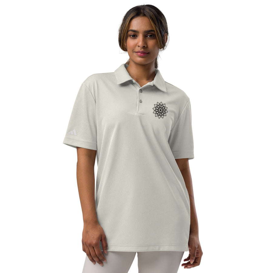 Mandala Magic – Gift-Ready Adidas Polo Shirt - Grey One Heather - Polo Shirts