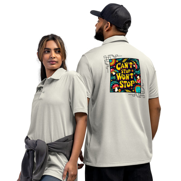 Unstoppable Spirit - Can't Stop Won't Stop Polo - Grey One Heather - Polo Shirts