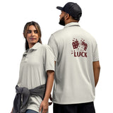 Luck on Your Sleeve - Dice Themed Polo - Grey One Heather - Polo Shirts