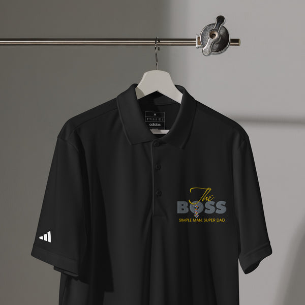 Gift The Boss – Adidas Polo for Super Dad - Black - Polo Shirts