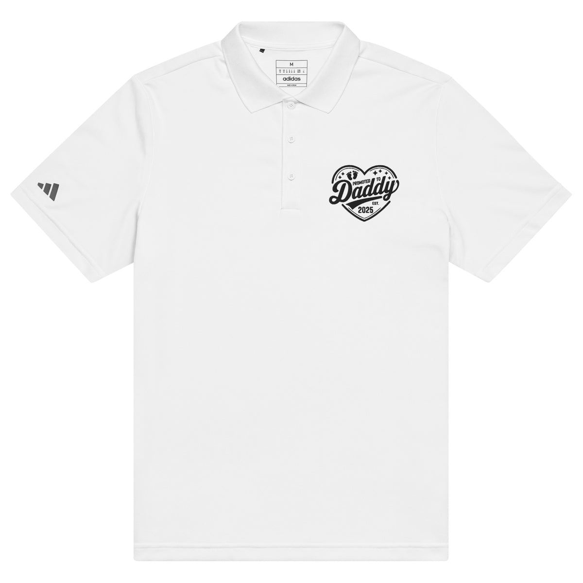 Adidas Polo Shirt – 2025 New Father Gift - White - Polo Shirts