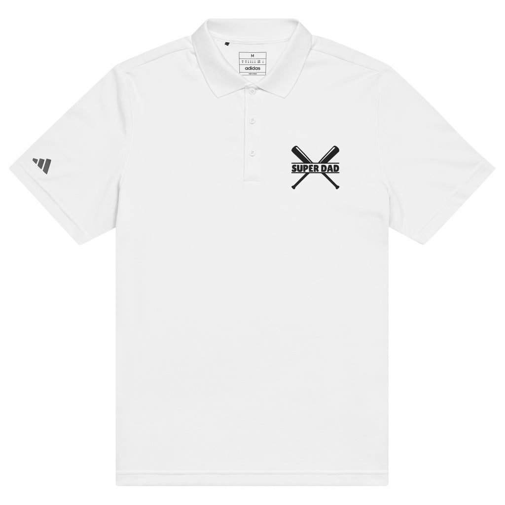 Dad Life Adidas Sport Polo – Comfort Meets Fatherhood - White - Polo Shirts