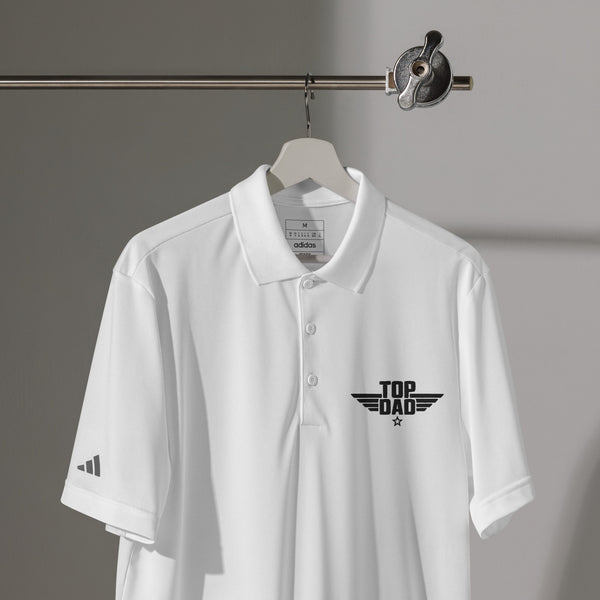 Top Dad, Top Style – Premium Adidas Sport Polo - White - Polo Shirts