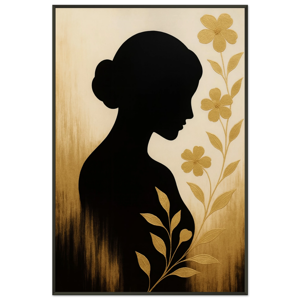 Feminine Grace Wall Art – Luxury Metal Framed Poster - - Metal Framed Posters