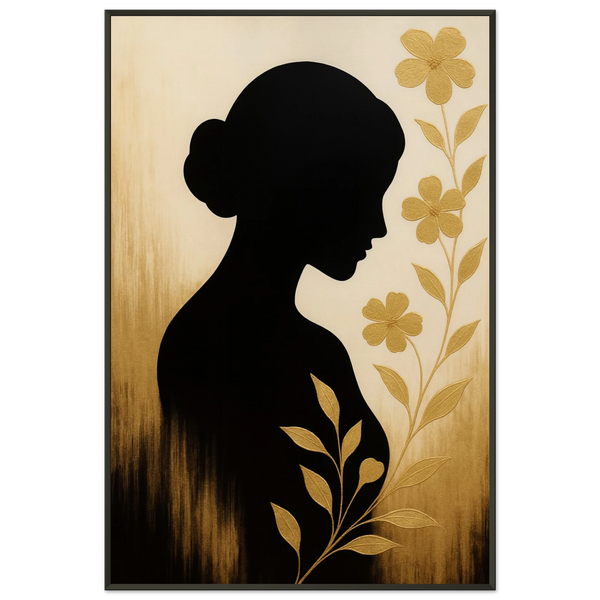 Feminine Grace Wall Art – Luxury Metal Framed Poster - - Metal Framed Posters