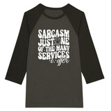 Embrace Sarcasm - Wear Your Wit with Our Unisex Raglan T-shirt! - Black Heather Black - T-shirts