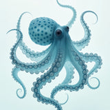 Oceanic Grace - The Blue Octopus - - Framed Posters