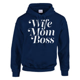 Boss Lady Essentials - Wife Mom Boss Edition - Navy - Hoodies