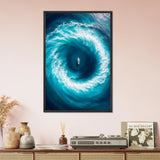 Ride the Waves – Wooden Framed Poster - Black frame - Wooden Framed Posters
