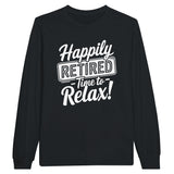 Happily Retired Long-sleeve Tee for Colleagues - Black - Long Sleeves T-shirts