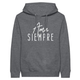 Eternal Embrace - Personalised Memories on Premium Hoodie - Charcoal Heather - Hoodies