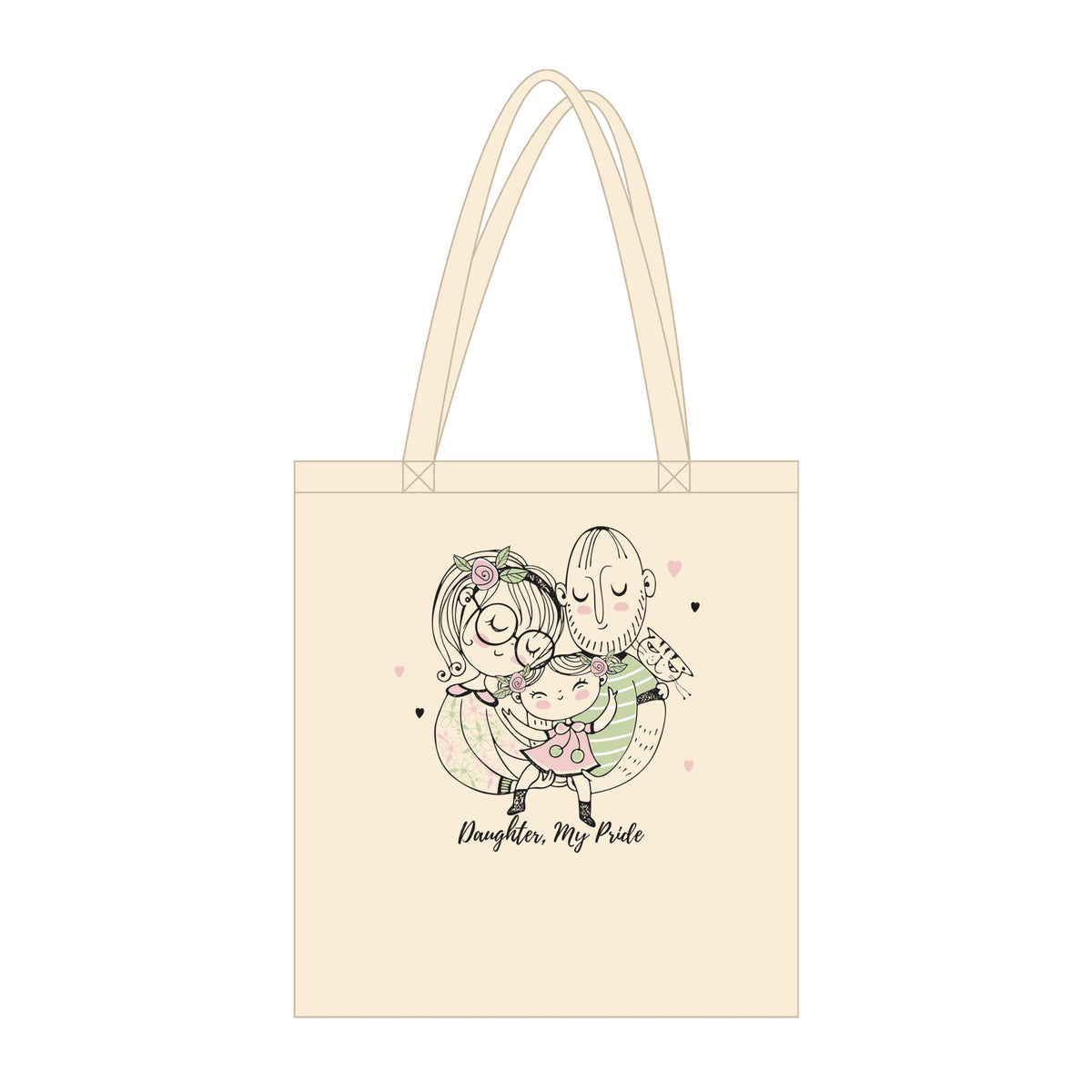 Eco-Friendly Tote Bag - A Tribute to Daughters’ Love and Joy - - Tote Bags