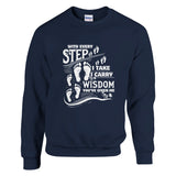 With Every Step - A Heartfelt Gift for Mom - Navy - Sweatshirts