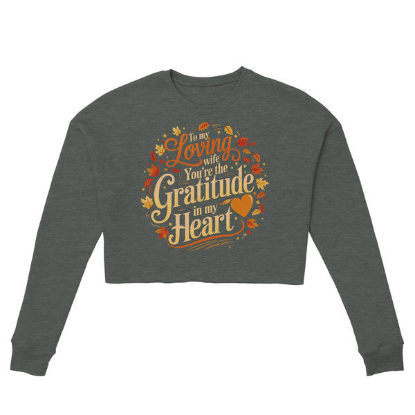 Season of Thanks - Fashionable Gratitude for Her - Deep Heather - Sweatshirts