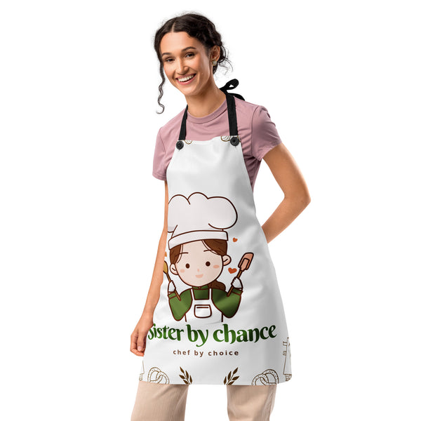 Sister by Chance Apron – Chef by Heart - Default Title - Aprons
