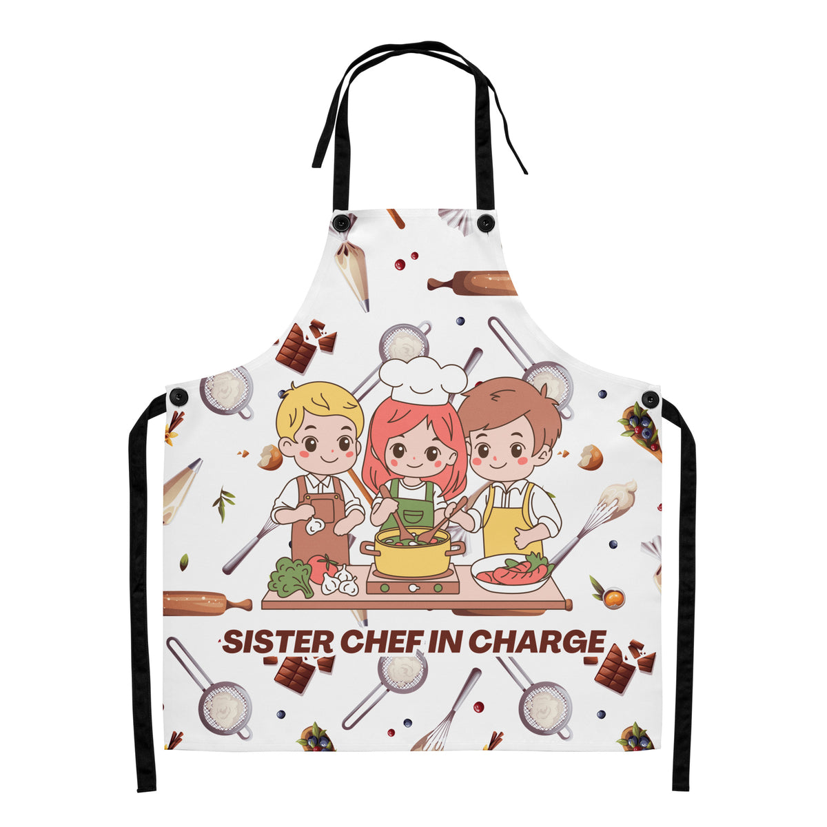 Kitchen Boss Apron Gift – Sister Chef in Charge - - Aprons