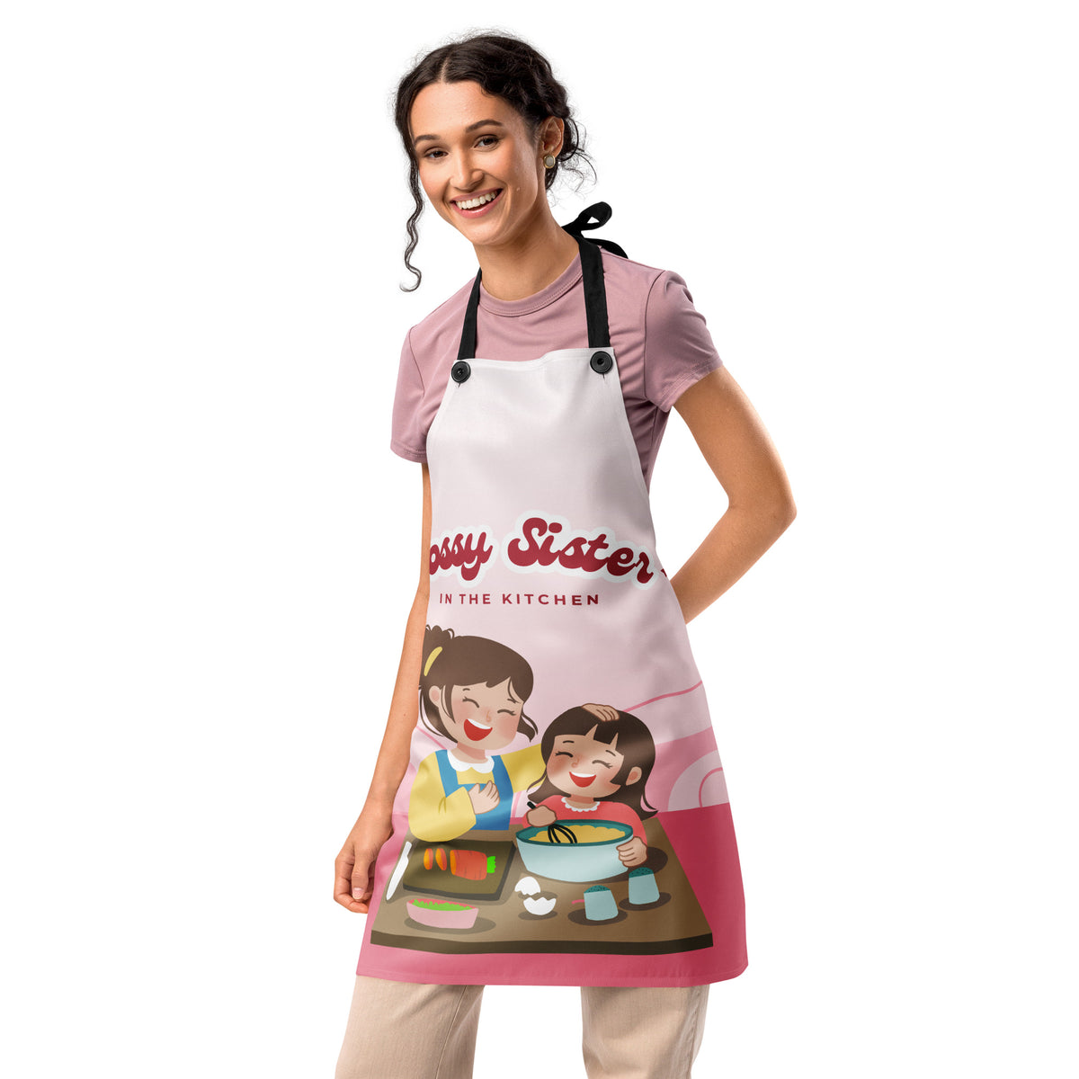 Sister’s Cooking Apron – Full of Love & Laughter - Default Title - Aprons