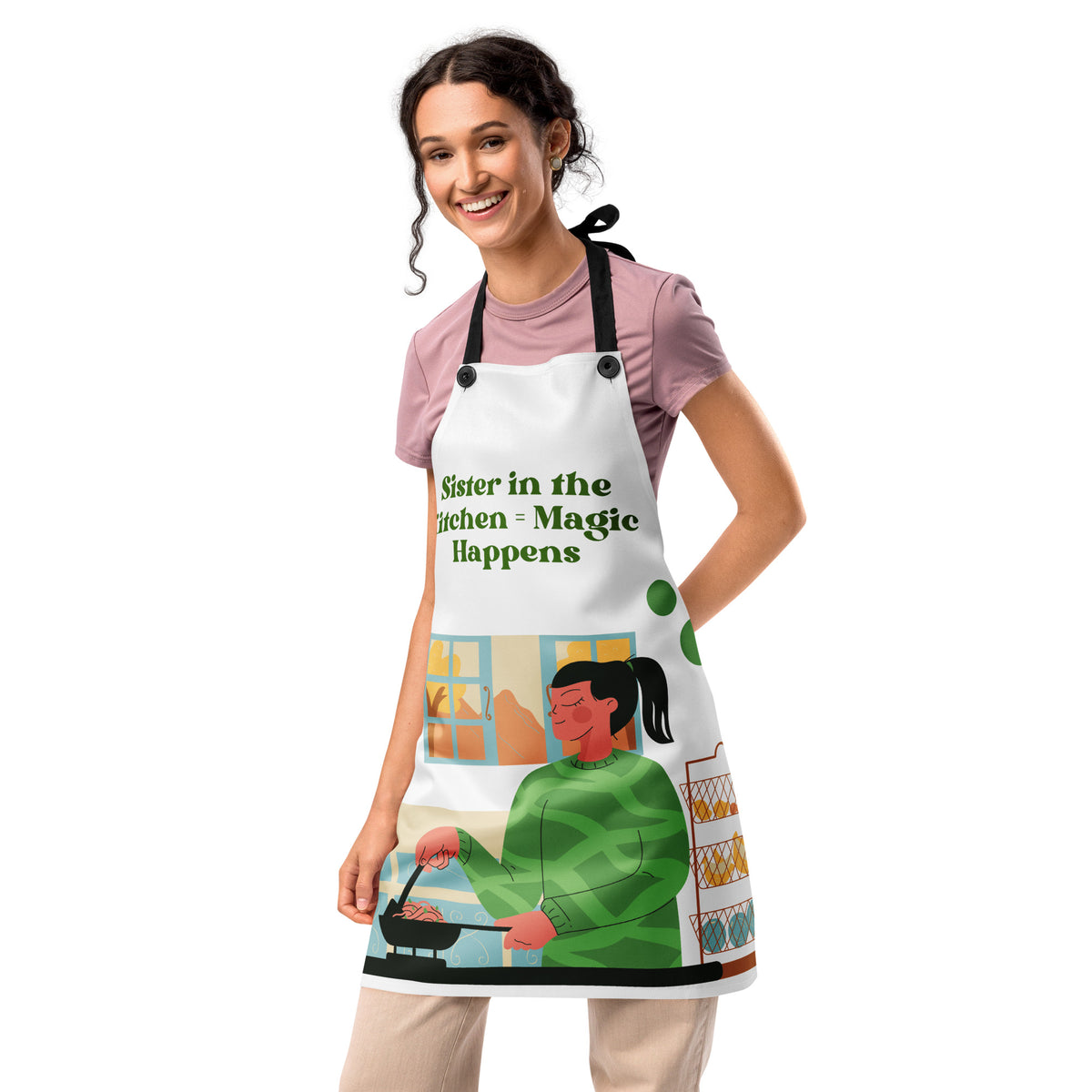 Magic Happens Apron – Sister’s Kitchen Gift - Default Title - Aprons