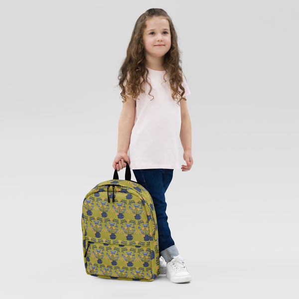 Nature's Harmony - Floral & Bird Pattern Backpack - - Backpacks