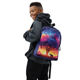 Vibrant Savanna Sunset Backpack - - Backpacks