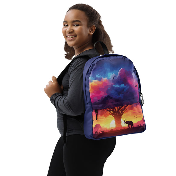 Vibrant Savanna Sunset Backpack - - Backpacks